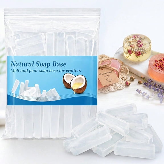 Soap Base Natural 14.8oz - Clear Glycerin Base for Soap Making - 420g (14.8oz)
