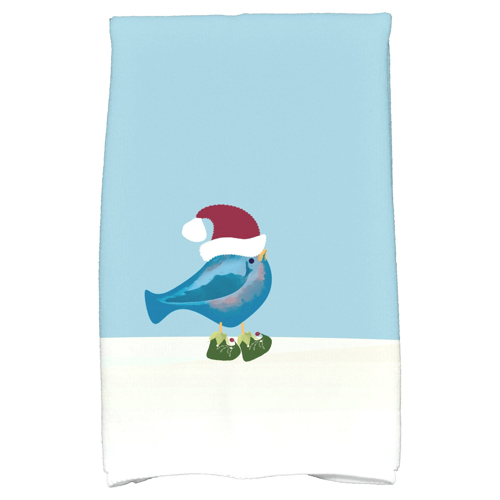 Simply Daisy 18" x 30" Merry Christmas Bird Animal Print Hand Towel