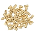 thumbnail image 1 of Uxcell Threaded Inserts, Brass Heat Set Insert Female Threaded Inserts Metric Knurled Nuts Embedment Nut 50 M3x8x5mm, 1 of 7