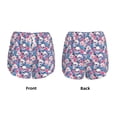 thumbnail image 3 of Salouo white flower Skull blue Print Women's 2 in 1 Running Shorts Double-Layer Shorts Athletic Workout Gym Yoga Shorts Running Shorts for Women-X-Large, 3 of 7
