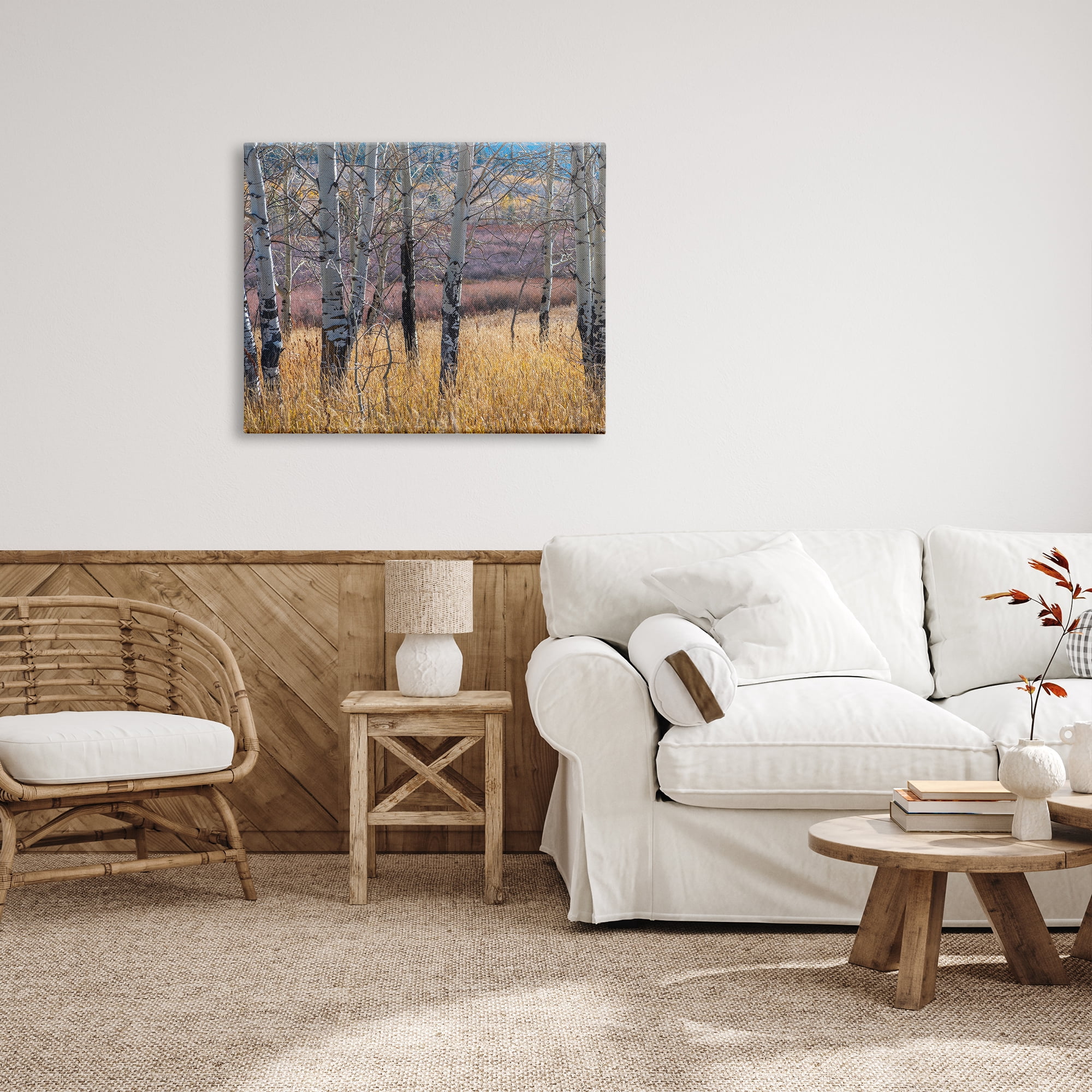 Stupell Industries Birch Trees Photography Nature Photography Gallery Wrapped Canvas Print Wall Art, 40 x 30