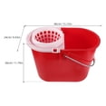 thumbnail image 2 of BESTYASH Plastic Mop Bucket with Handle Red Commercial Cleaning Bucket for Mop Attachment Large Use, 2 of 6