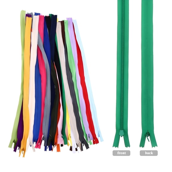 AUQ 1 Set 24 Pcs Invisible Zippers Nylon DIY Sewing Zippers (Assorted Color)
