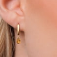 thumbnail image 3 of Gem Stone King 14K Yellow Gold Orange Red Madeira Citrine Dangle Earrings for Women | 0.80 Cttw | Gemstone November Birthstone | Oval 6X4MM, 3 of 6