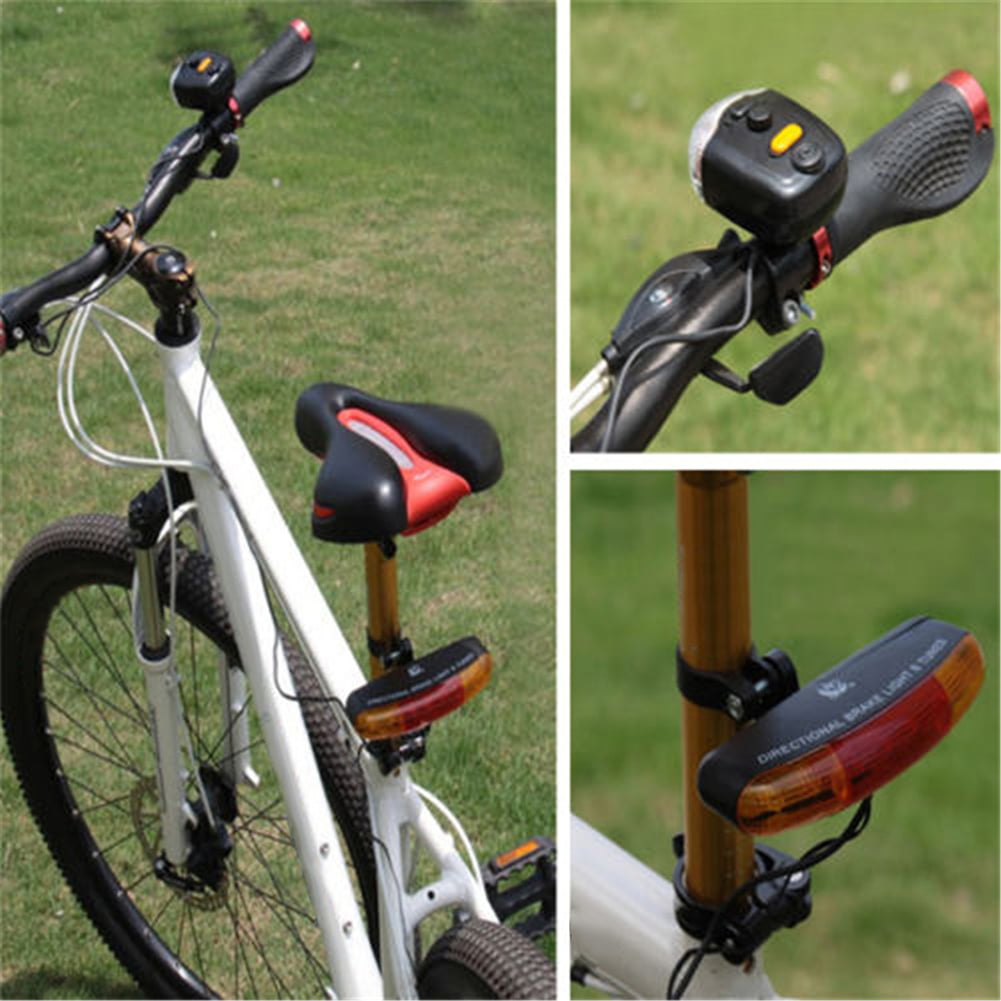 BetterZ XC-408 Bike Bicycle 7-LED Safety Warning Turn Signal Light Brake  Tail Lamp Horn 
