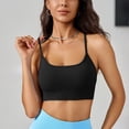 thumbnail image 5 of Mujeres de color sólido cuatro filas ajustable inalámbrico sujetador doble hombro yoga deportes sujetador a prueba de choques, ejercicio deportes sujetadores para mujeres, 5 of 5