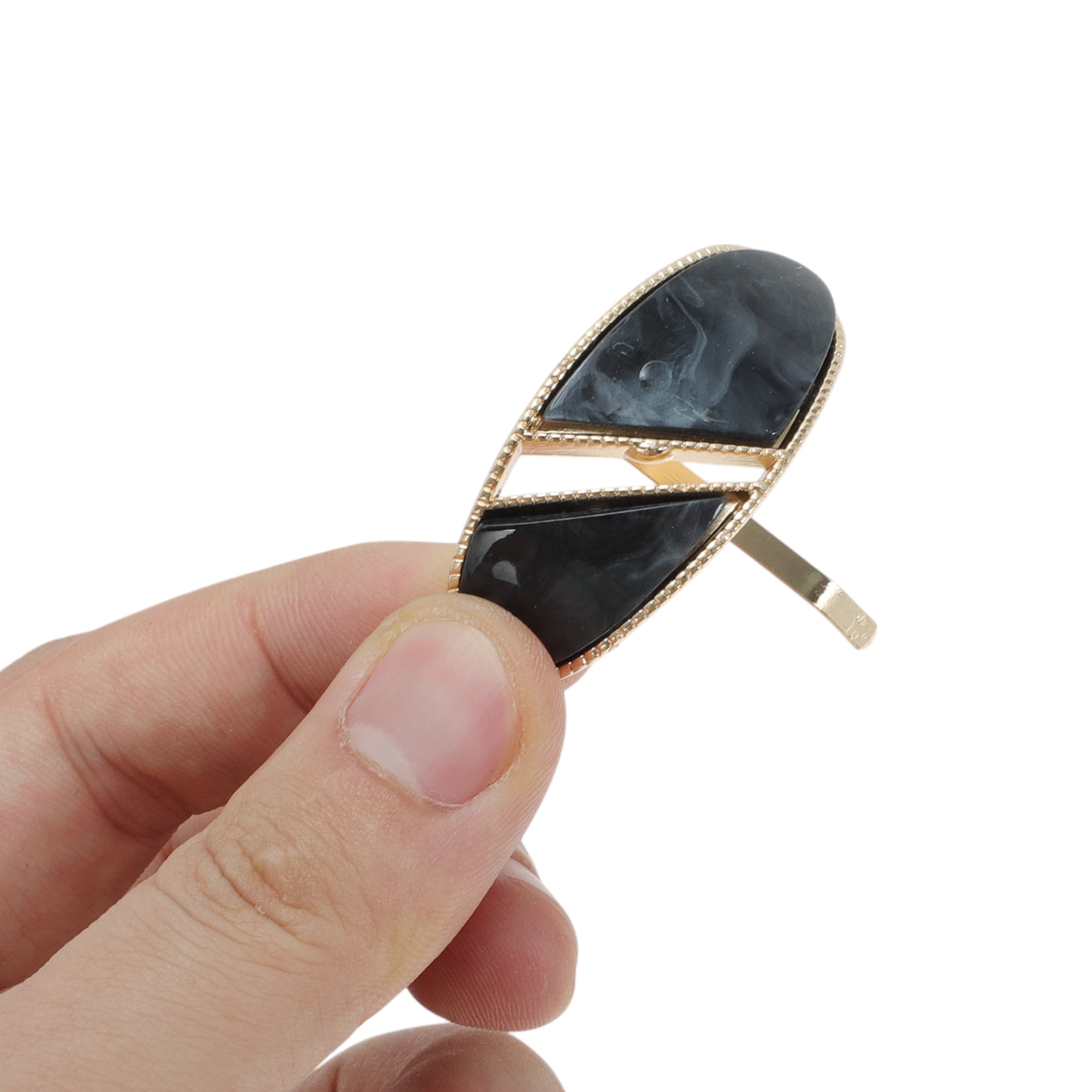 Unique Bargains Stylish Hollow Out Ponytail Buckle Hair Clip for Women 1 Pc Black