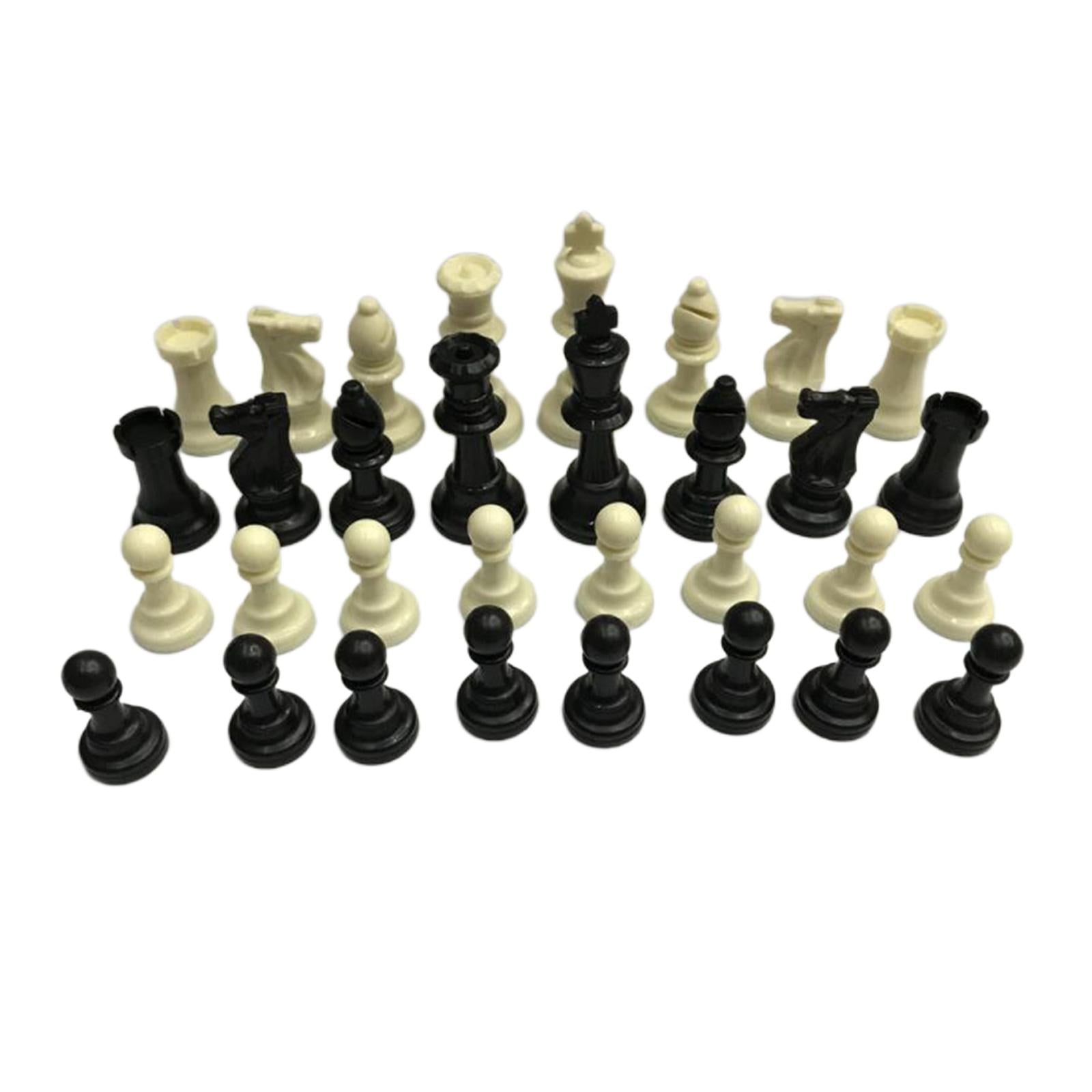 1x Klappschachbrett Portable Set mit Pieces Checkers International Chess 