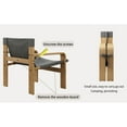 thumbnail image 4 of Detachable and Washable Oak Accent Chair Wide Armrest Mid-Century Lounge Chair Linen Fabric Armchair & Solid Wood Frame for Living Room, Bedroom, Balcony,(DARK GREY), 4 of 5