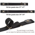 thumbnail image 3 of JASGOOD Elastic Belts for Men No Buckle Mens Belt 2 Pack,Black, 3 of 6