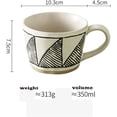 thumbnail image 4 of 4 tazas de desayuno, tazas de café de cerámica retro hechas a mano, tazas de avena, taza de desayuno, taza de cerámica para leche, té, frutas y helado, 4 of 4