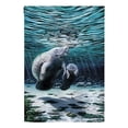 thumbnail image 2 of Breeze Decor 07049 Beach & Nautical Manatees 2-Sided Vertical Impression House Flag - 28 x 40 in., 2 of 2