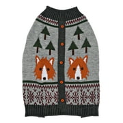 Vibrant Life Forest Wolf Dog Sweater, Extra Extra Small