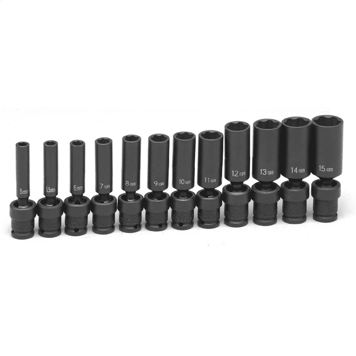 Grey Pneumatic 9712UMD 1 4 Inch Deep Universal Metric Socket Set 5mm To 15mm