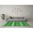 thumbnail image 3 of Ahgly Company Indoor Square Abstract Emerald Green Modern Area Rugs, 7' Square, 3 of 4