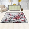 thumbnail image 2 of SKYSONIC Winter Cherry Blossom Non-Slip Area Rug, Oriental Traditional Flower Floor Carpet Comfort Floor Mats Decor for Indoor Front Porch,Living Room, Bedroom,Kitchen,72"x48", 2 of 7