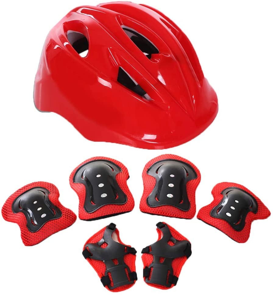 Protective Gear Outfit Kids Adjustable Helmet Knee Wrist Guard Elbow Pad Set USA 