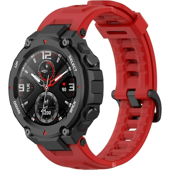 MYKOMI Compatible with Amazfit T-Rex Watch Bands, Adjustable Sport Silicone Replacement Band Straps Wristbands Bracelet Accessories Fit for Amazfit T-Rex, Amazfit T-Rex Pro Smartwatch