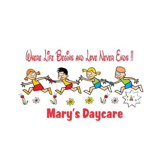 Kindergarten Day care Vinyl Wall Decal-Wall Sticker for Nurseryroom, Playroom, Classroom, Kidsroom-Easy to Apply and Remove-Size : 10" x 6".