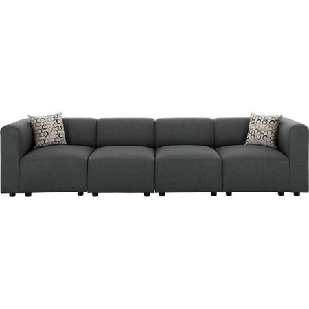 Hill Linen - Bowery Hill Acton 4 Seater Sofa in Steel Gray Linen