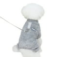 thumbnail image 2 of Small Dog Pajamas Winter Warm Fleece Puppy Sweater pjs Doggie 4 Legs Clothes Outfit Cat Clothing, 2 of 7