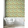 thumbnail image 5 of Ambesonne Flowers Peel & Stick Wallpaper for Home, Tropical Hibiscus Print, 13"x36", Apple Green and Dark Pink, 5 of 6