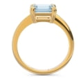 thumbnail image 4 of Diamond-Capitals 2.50 Carat Fine Emerald Cut Aquamarine Gemstone Solitaire Engagement Ring for Ladies Solid 14K Yellow Gold Size 7, 4 of 8