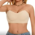 thumbnail image 5 of JIKNTTR Bras for Women Comfort Seamless Bra Strapless Bra With Clear Strap Convertible Bra Push Up Padded Underwire Bralette Breathable Push up Bras, 5 of 6