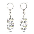 thumbnail image 2 of Goofa Dachshund Dog Puppy Printed Rectangular Metal Keychain Bag Charm Floral Charm for Purse Keys Metal Keyring Gift for Women Accessories, 2 of 7