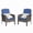 Blue, variant on Kselythan Outdoor Patio Sofa Chairs Set Of 2, Wicker Armchairs With 3.1" Thick Cushions & High Backrests, All-Weather Rattan Porch Chairs, Rattan Patio Chairs For Balcony, Deck