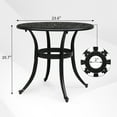 thumbnail image 5 of Outdoor/Indoor End table 24inch Round Garden Cast Aluminum Table Black/White, 5 of 7