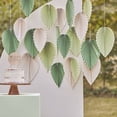 thumbnail image 5 of Paper Fans Party Decorations, Paper Leaves and Backdrop Decor for Classroom, Birthday and Bridal Shower Celebrations in Green, 9 Pcs, 5 of 8