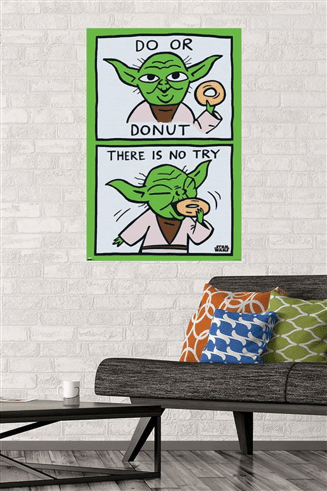 Star Wars: Saga - Yoda Donut Wall Poster, 22.375" x 34"
