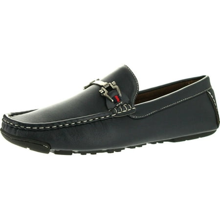 

Reverse Mens European Style Dress Casual Loafers With Chain Navy 8.5