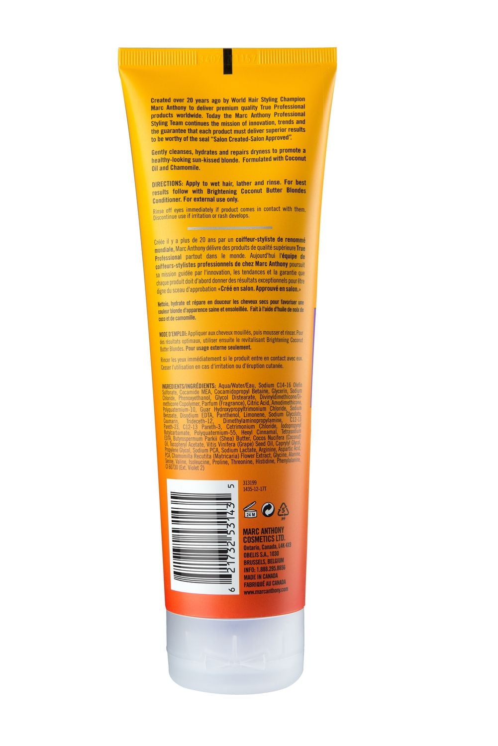 Shampoing sans sulfate Coconut Butter Blondes Brightening de Marc Anthony