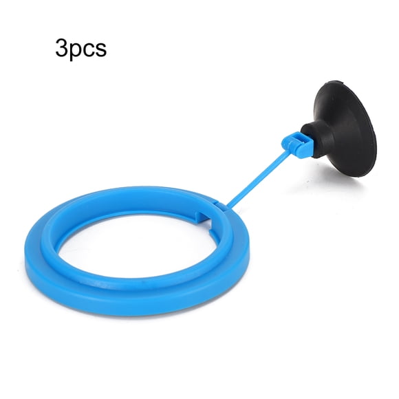 Alimentador de peces, 3 piezas de plástico azul negro alimentador de peces de acuario anillo de alimentación de peces valor excepcional Jadeshay A