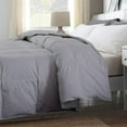 thumbnail image 2 of All-Season Super Soft Comforter California King 98 by 116 inch Silver Grey Solid, 400 GSM Microfiber, 1 Piece Quilted Box Comforter Set, 2 of 8