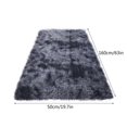 thumbnail image 5 of AuroraX Dark Gray Bedroom Area Rug Plush Ultra Soft Shaggy Non-Slip Backing Bathroom Mat Rug Minimalist 19x62 Inch Tie-Dye, 5 of 5