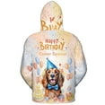 thumbnail image 2 of Watercolor Cocker Spaniel Happy Birthday Celebration Balloons Gift Party All Over Print 3D Hoodie Unisex Merch Hoodies Cockers Dog Lover Gifts - 00028, 2 of 6