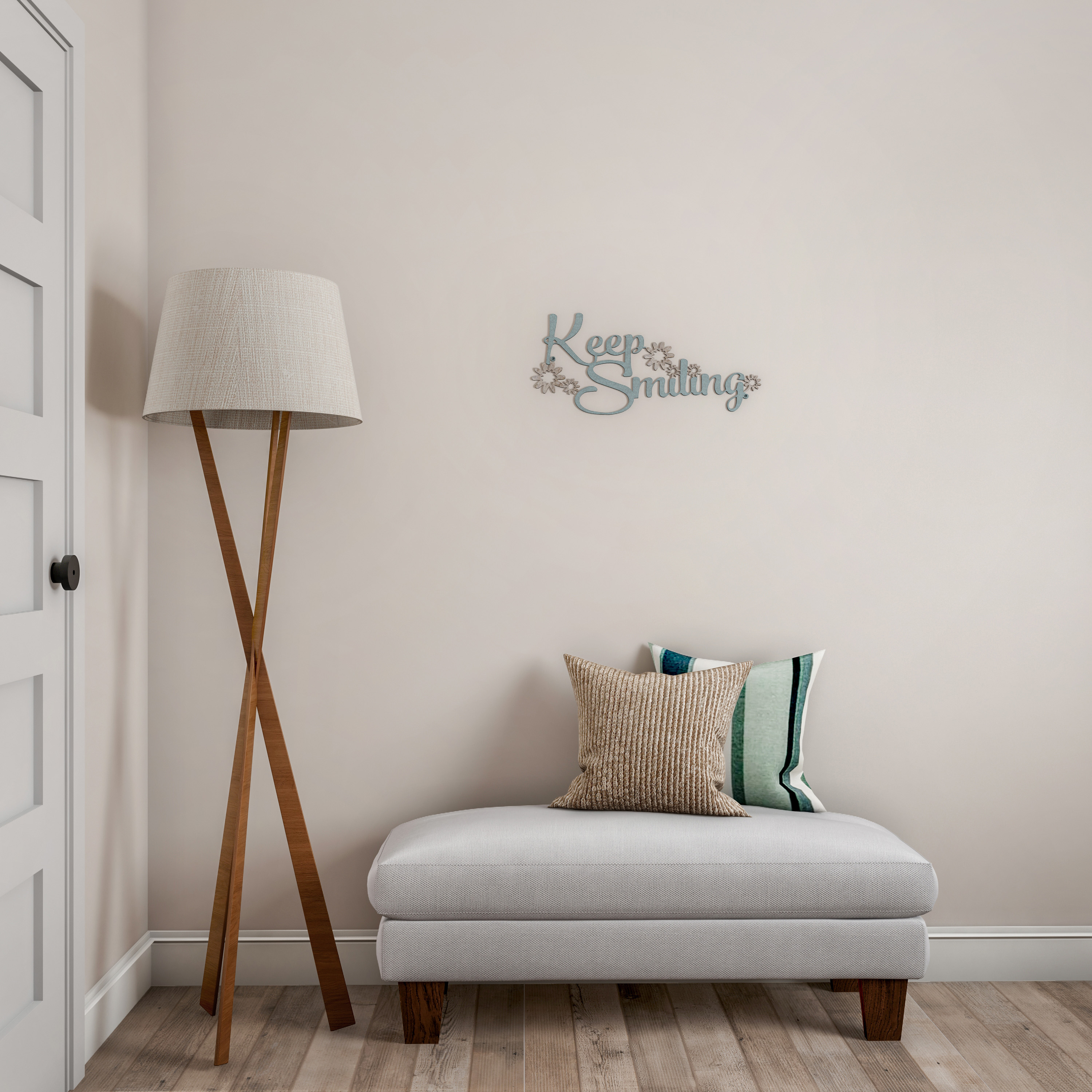 Metal Cutout- Keep Smiling Decorative Wall Sign-3D Word Art Home Accent Decor-Perfect for Modern Rustic or Vintage Farmhouse Style by Lavish Home