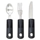 thumbnail image 1 of Arthritis Aid Silverware For Parkinsons,- Heavy Stainless Steel Spoon, Fork, Serrated Knife (standard), 1 of 5