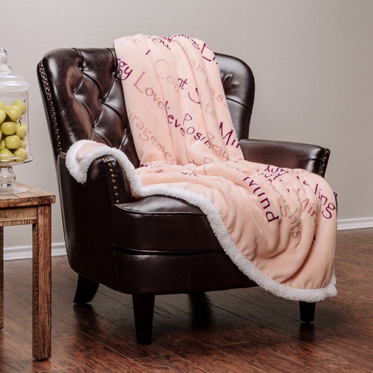 Chanasya Healing Energy Prayer Compassion Miracle Positive Thoughts Soft  Fleece Sherpa Comfort Caring Message Gift Throw Blanket - Gift for Chimo  Hospital Sick Men Women - Ivory Purple Blanket - Walmart.com