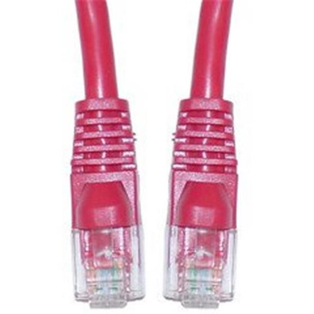 CableWholesale 10X8-07107 Cat6 Câble d'Alimentation Ethernet Rouge Botte Moulée Sans Emboîtement 7 Pieds