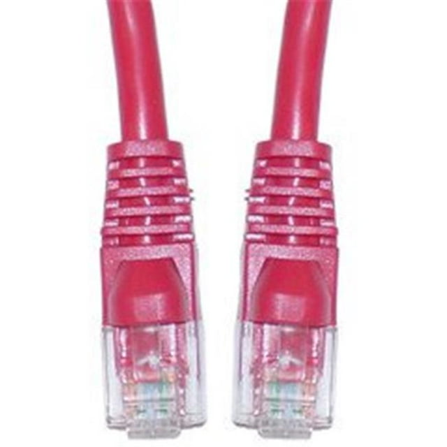 Botte Moulée Sans Emboîtement avec Câble d'Alimentation Ethernet Rouge Cat6 7 Pieds