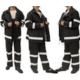 thumbnail image 5 of Rain Suits for Men Women Waterproof Reflective Rain Coat and Bib Pants for Safety Heavy Duty Rain Gear Fishing（Black, S）, 5 of 7