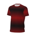 thumbnail image 6 of Wukai Red Geometric Print Men's Short-Sleeved Mesh T-Shirt,Quick-Dry Short Sleeve Workout T-Shirt-6X-Large, 6 of 8