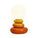 thumbnail image 2 of Lámpara de mesa de carga USB, lámpara de cerámica de piedra apilada, decoración romántica del dormitorio, lámpara de mesa B, 2 of 3