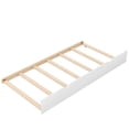 thumbnail image 6 of JINS & VICO Twin Over Twin Bunk Bed with Trundle, Thicken Bunk Bed Frame, Pull-Out Can Be Extended to Twin Over Full/Queen/King Size, Easier to Assemble (White), 6 of 7