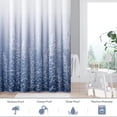 thumbnail image 4 of Shower Curtains for Bathroom -Spa Outdoor Shower Omber Blue Gradient Farmhouse Tree Pattern, 72 x 72 inches, Hooks Included, 1 Panel, Polyester, 4 of 5
