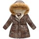 thumbnail image 1 of Girls Faux Fur Collar Hooded Parka Coat Winter Kids Fleece Lining Warm Jacket With Pockets Blue7-8 Years, 1 of 4